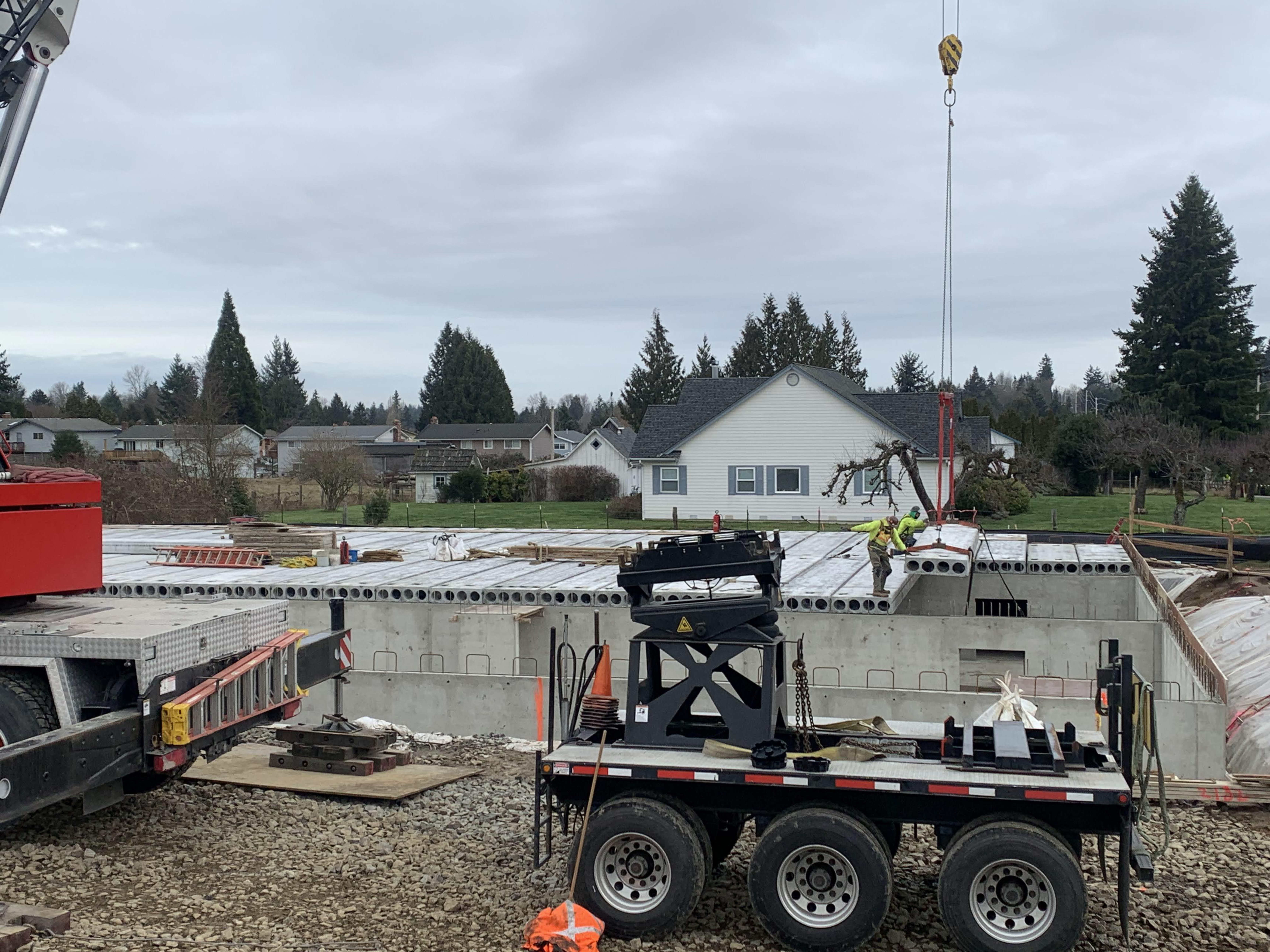 Detention vault concrete work